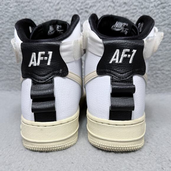 Nike Air Force 1 High Utility Womens Size 8.5 Sneakers White Light Cream Leather - Picture 4 of 9